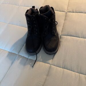 Boy’s Black Lace-Up Boots